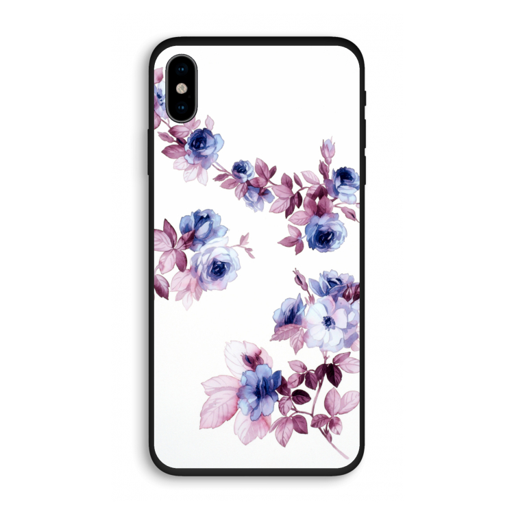 Waterverf bloemen: iPhone XS Biologisch afbreekbaar hoesje