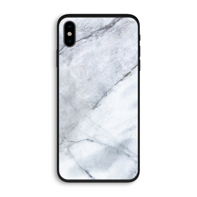 Witte marmer: iPhone XS Biologisch afbreekbaar hoesje
