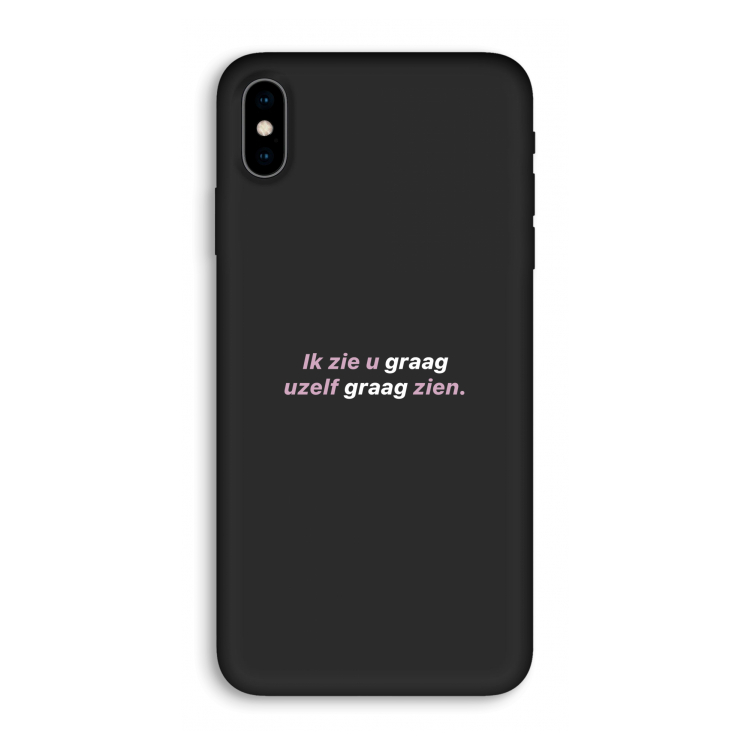 uzelf graag zien: iPhone XS Max Biologisch afbreekbaar hoesje