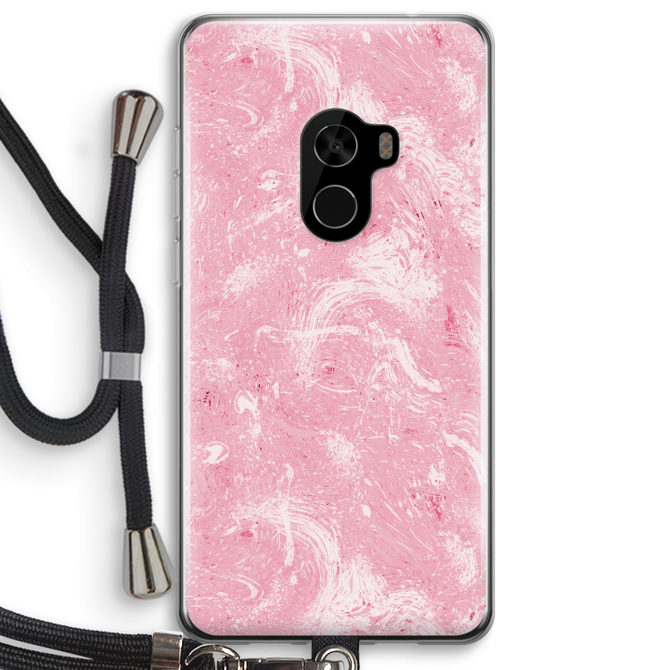 Abstract Painting Pink: Xiaomi Mi Mix 2 Transparant Hoesje met koord