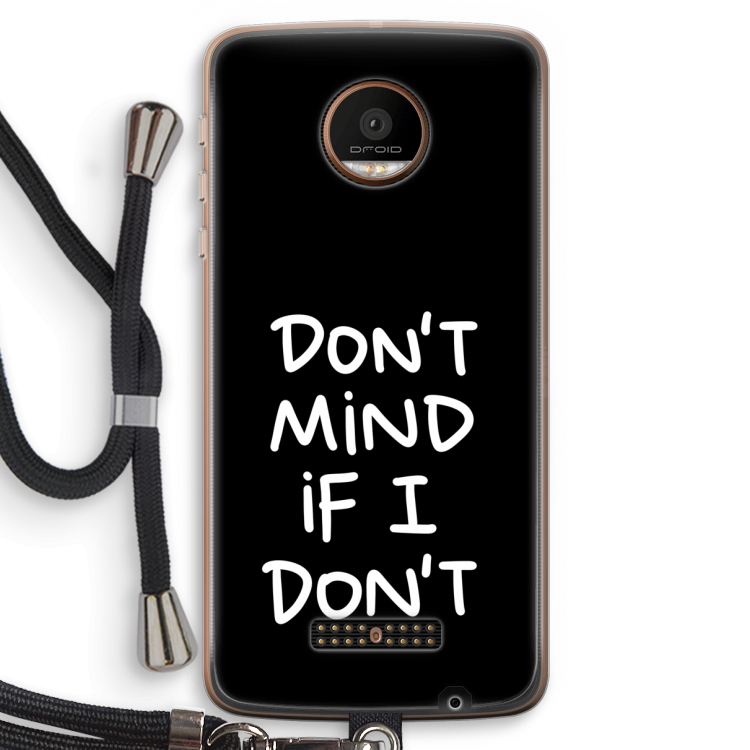 Don't Mind: Motorola Moto Z Force Transparant Hoesje met koord