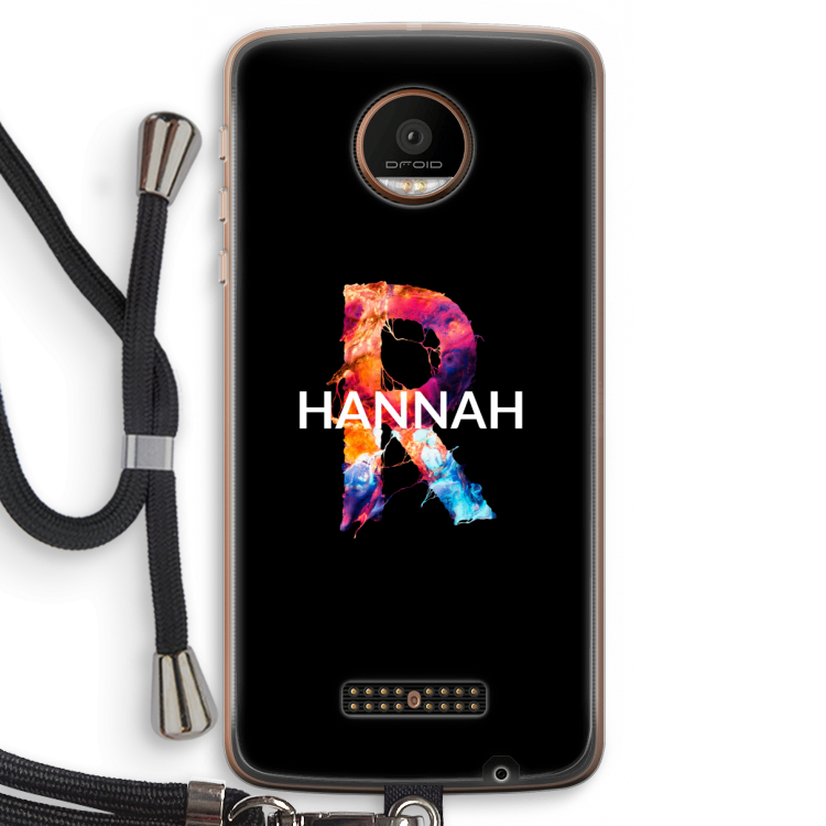 Abstract Spectrum: Motorola Moto Z Force Transparant Hoesje met koord