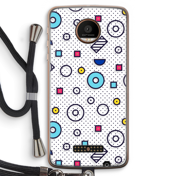 8-bit N°9: Motorola Moto Z Force Transparant Hoesje met koord