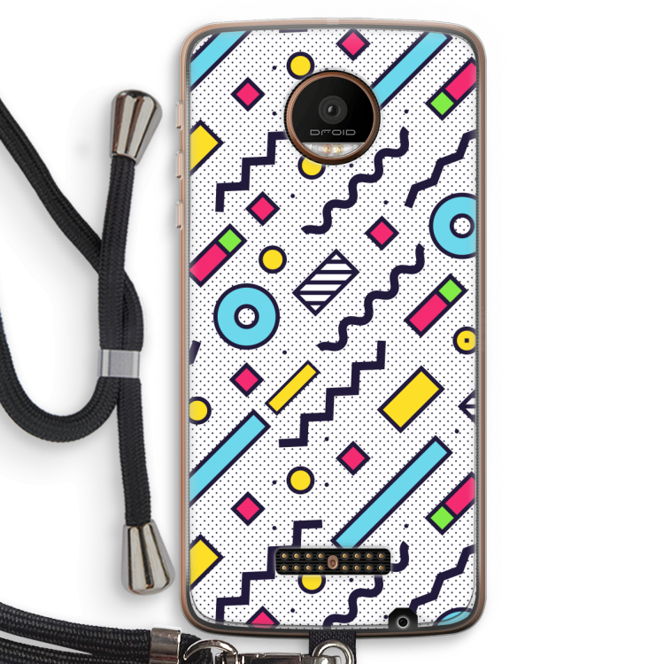 8-bit N°8: Motorola Moto Z Force Transparant Hoesje met koord