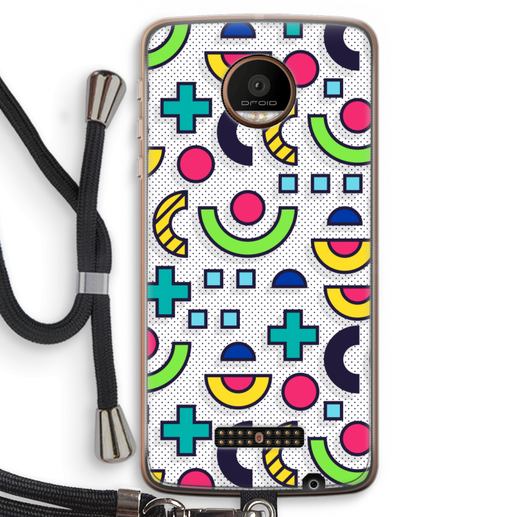 8-bit N°6: Motorola Moto Z Force Transparant Hoesje met koord