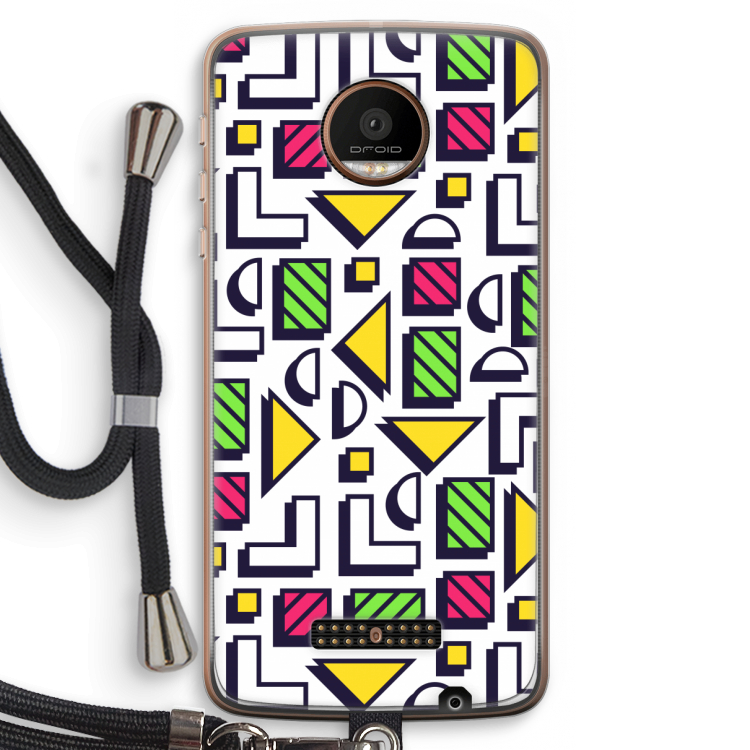 8-bit N°4: Motorola Moto Z Force Transparant Hoesje met koord