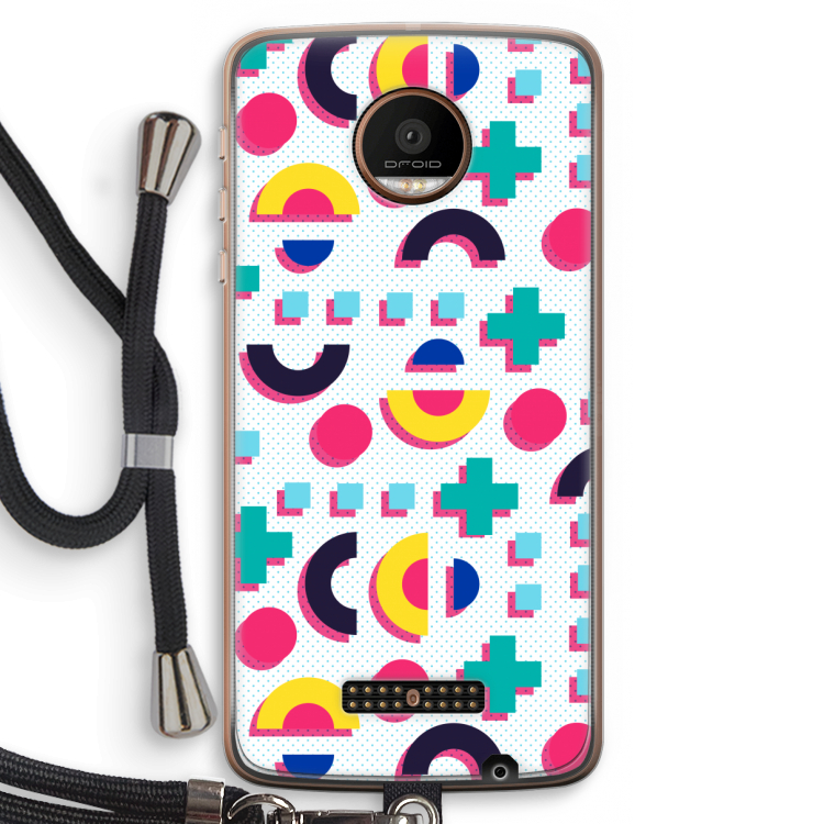 8-bit N°2: Motorola Moto Z Force Transparant Hoesje met koord