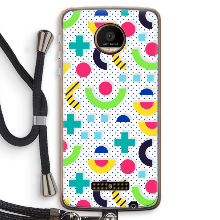 8-bit N°1: Motorola Moto Z Force Transparant Hoesje met koord