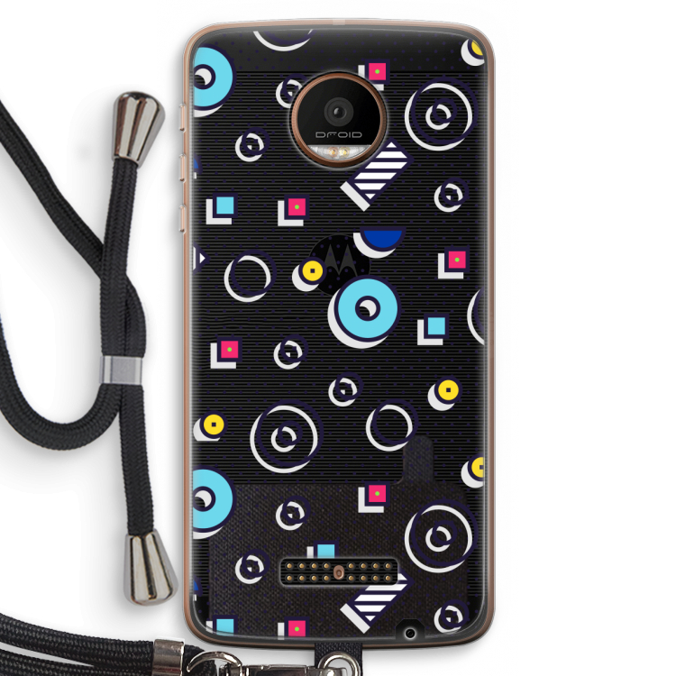 8-bit N°9: Motorola Moto Z Force Transparant Hoesje met koord