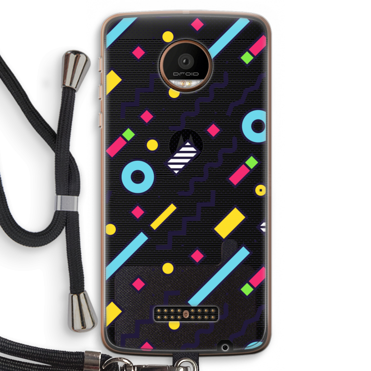 8-bit N°8: Motorola Moto Z Force Transparant Hoesje met koord