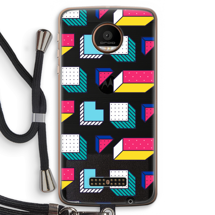 8-bit N°7: Motorola Moto Z Force Transparant Hoesje met koord