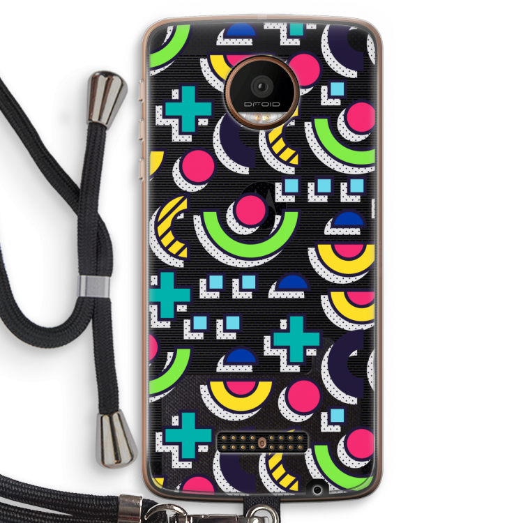 8-bit N°6: Motorola Moto Z Force Transparant Hoesje met koord