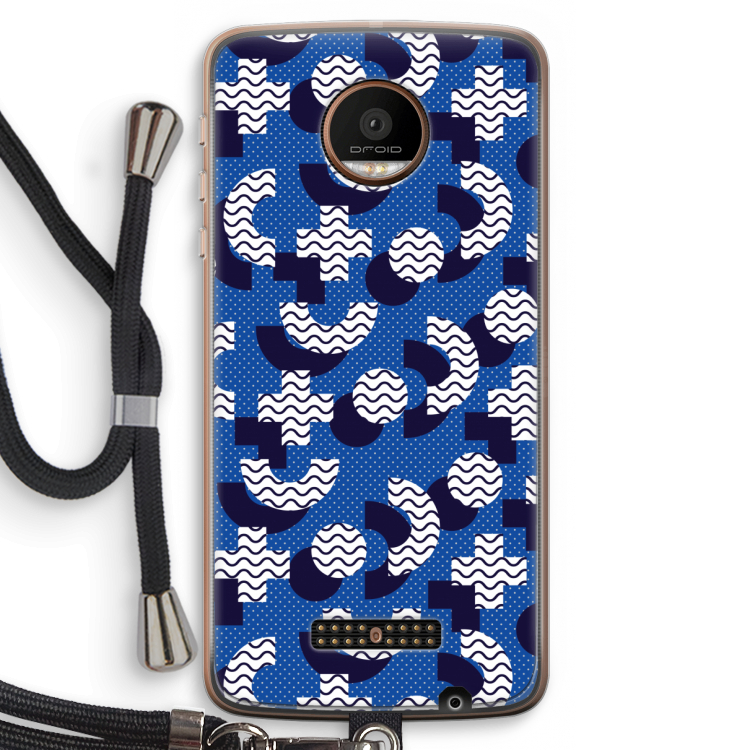 8-bit N°5: Motorola Moto Z Force Transparant Hoesje met koord
