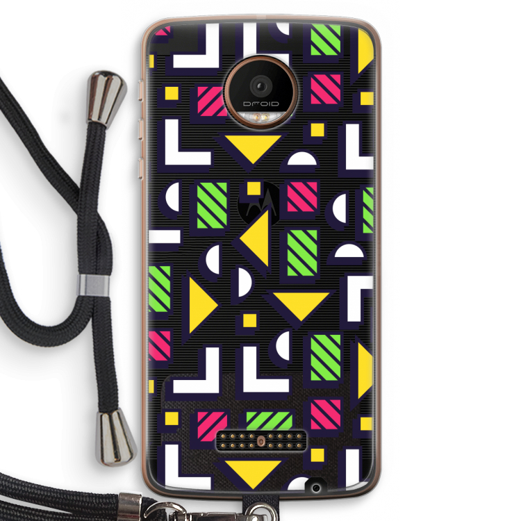 8-bit N°4: Motorola Moto Z Force Transparant Hoesje met koord