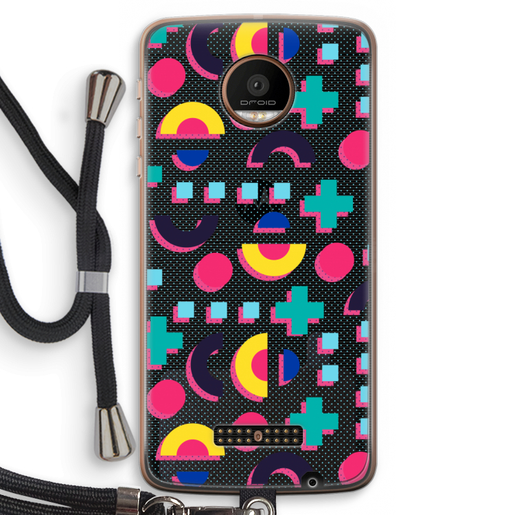 8-bit N°2: Motorola Moto Z Force Transparant Hoesje met koord