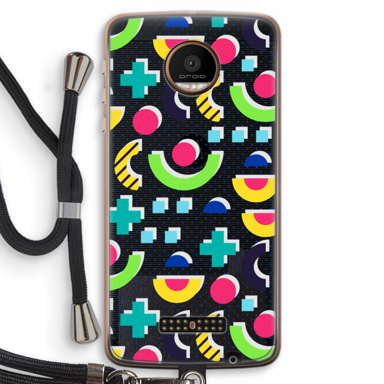 8-bit N°1: Motorola Moto Z Force Transparant Hoesje met koord