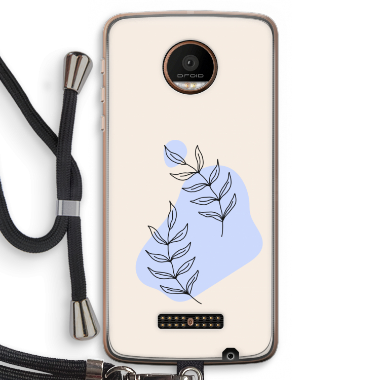 Leaf me if you can: Motorola Moto Z Force Transparant Hoesje met koord