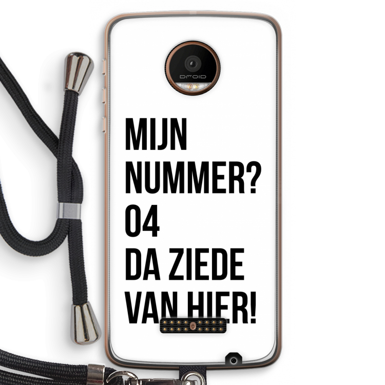 Da ziede van hier: Motorola Moto Z Force Transparant Hoesje met koord