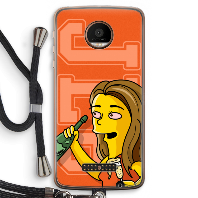Jamie Lee Simpson: Motorola Moto Z Force Transparant Hoesje met koord