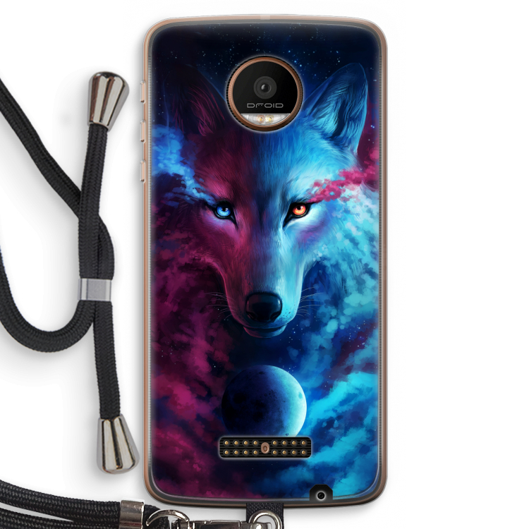 Where Light And Dark Meet: Motorola Moto Z Force Transparant Hoesje met koord