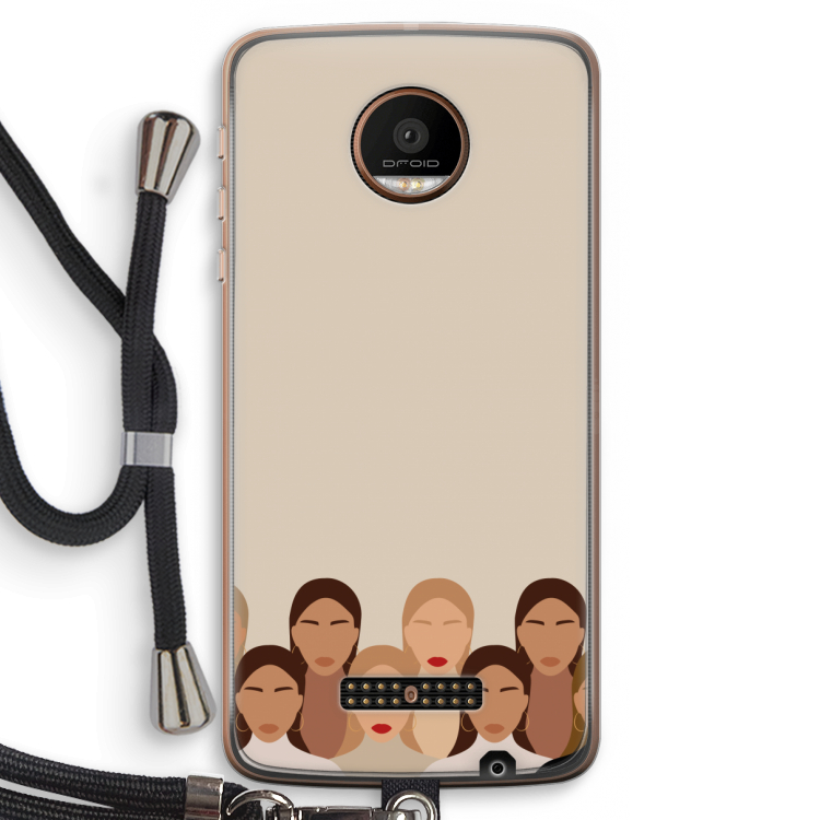 Girls girls girls: Motorola Moto Z Force Transparant Hoesje met koord