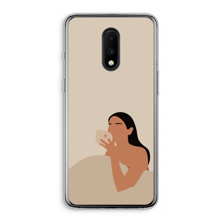 Fresh coffee: OnePlus 7 Transparant Hoesje