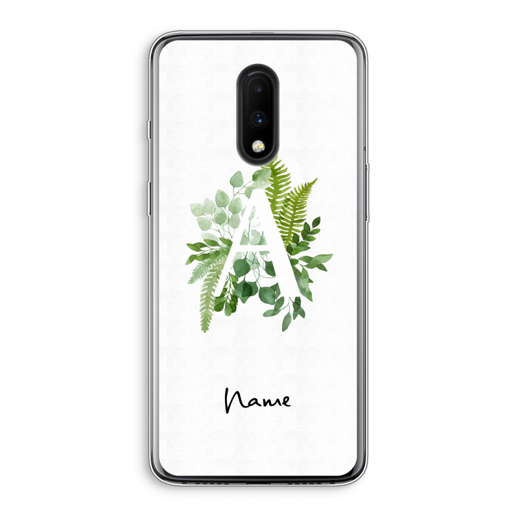 Green Brush: OnePlus 7 Transparant Hoesje