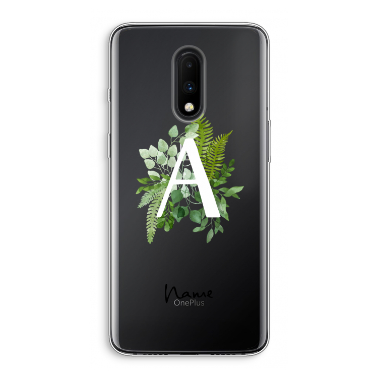 Green Brush: OnePlus 7 Transparant Hoesje