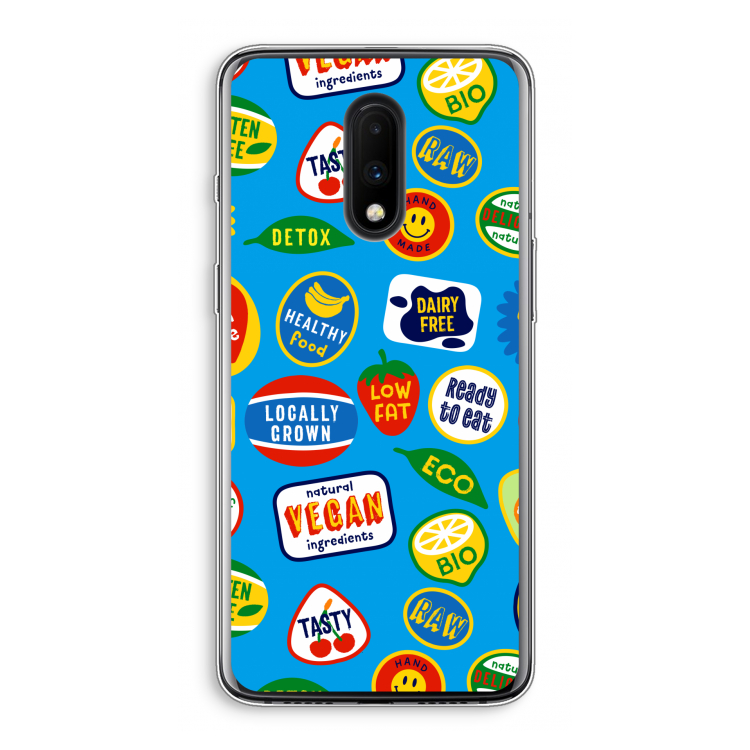 Fruitsticker: OnePlus 7 Transparant Hoesje