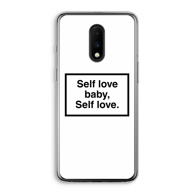 Self love: OnePlus 7 Transparant Hoesje