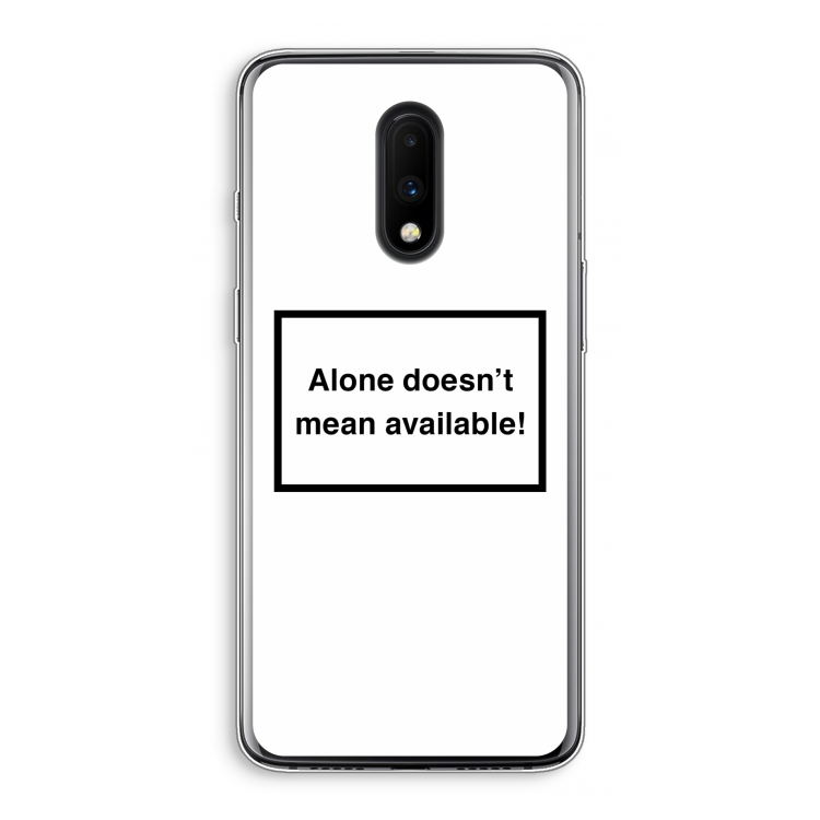 Alone: OnePlus 7 Transparant Hoesje