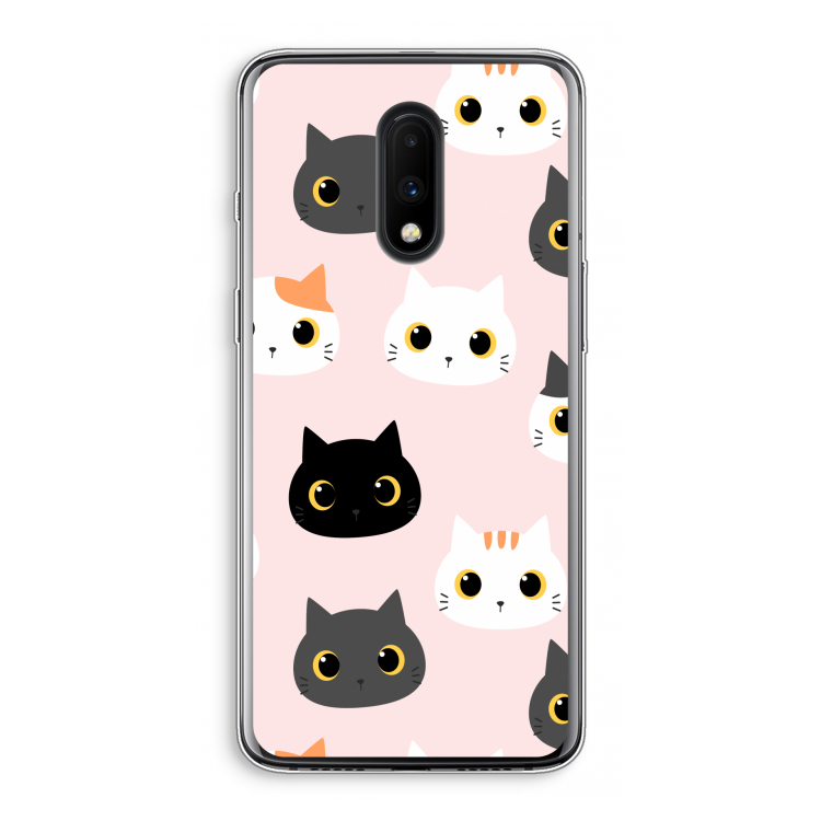 Katten: OnePlus 7 Transparant Hoesje