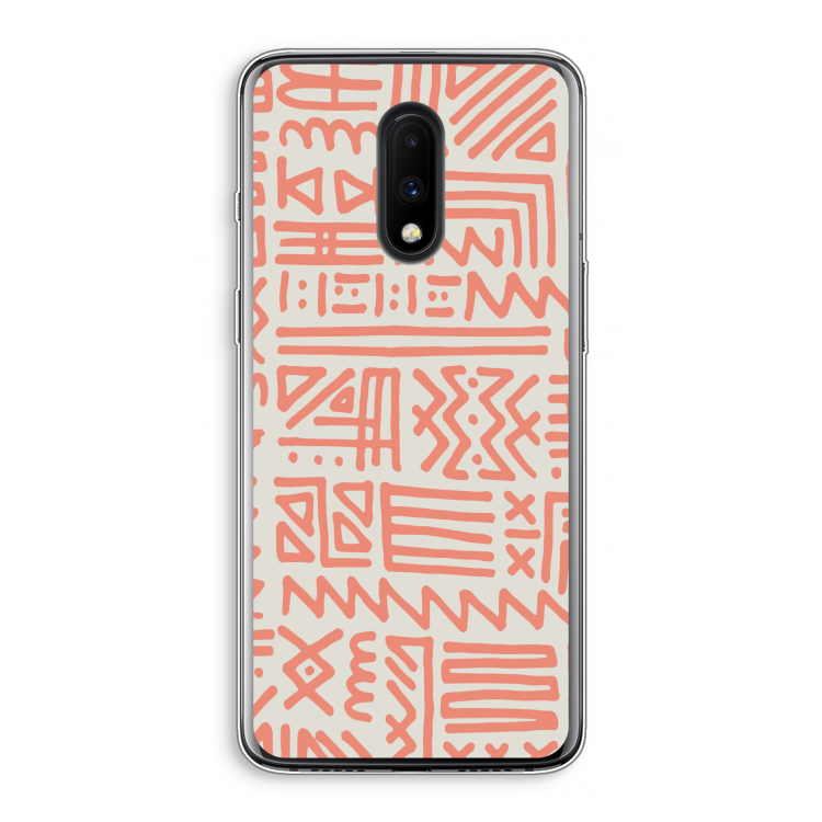 Marrakech Pink: OnePlus 7 Transparant Hoesje