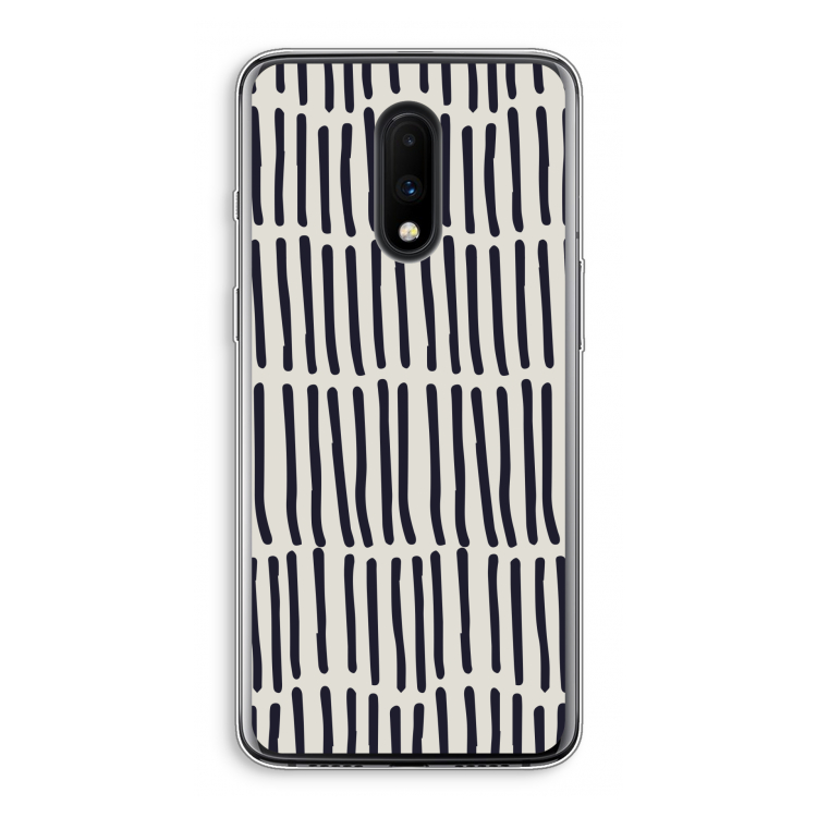 Moroccan stripes: OnePlus 7 Transparant Hoesje