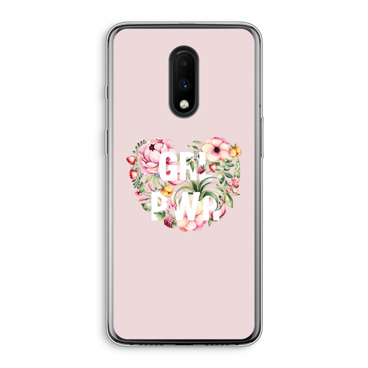 GRL PWR Flower: OnePlus 7 Transparant Hoesje