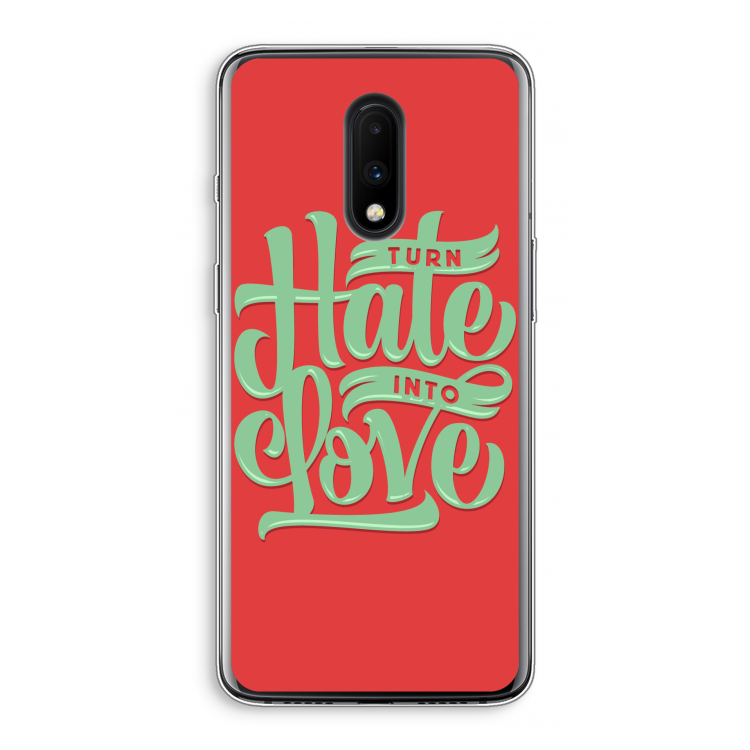 Turn hate into love: OnePlus 7 Transparant Hoesje