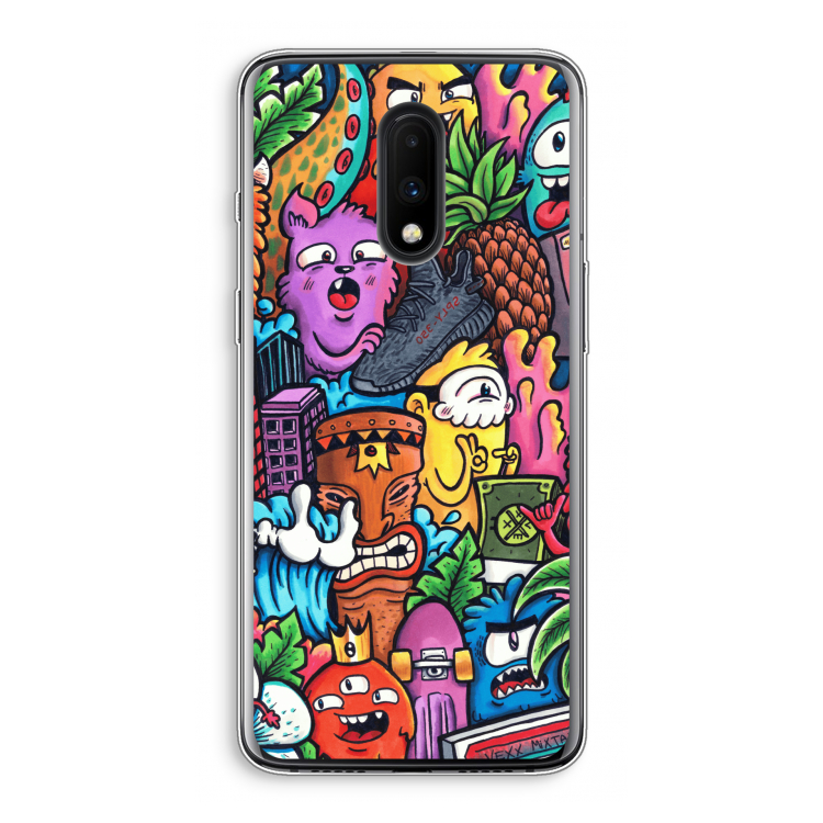 Vexx Mixtape: OnePlus 7 Transparant Hoesje