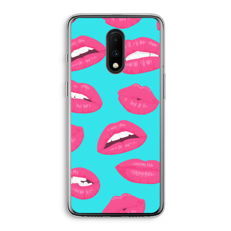 Bite my lip: OnePlus 7 Transparant Hoesje