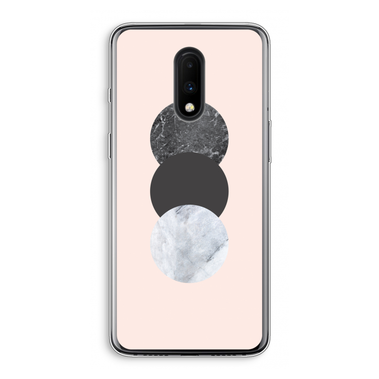 Marmeren cirkels: OnePlus 7 Transparant Hoesje