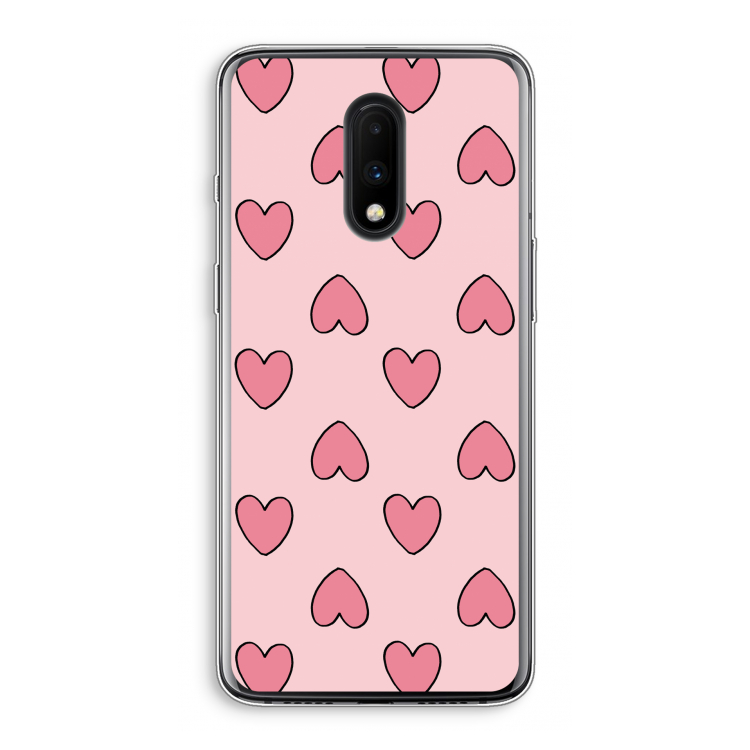 Ondersteboven verliefd: OnePlus 7 Transparant Hoesje