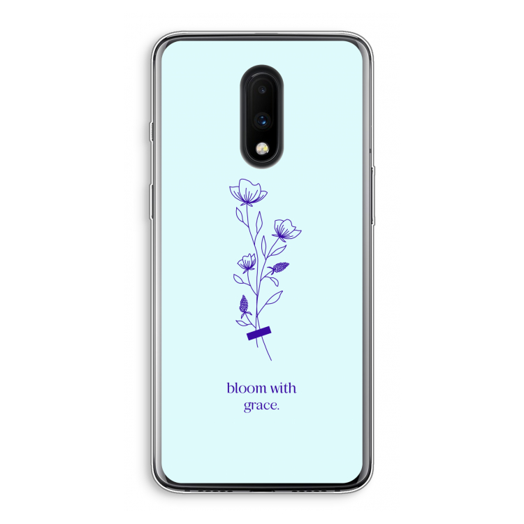 Bloom with grace: OnePlus 7 Transparant Hoesje