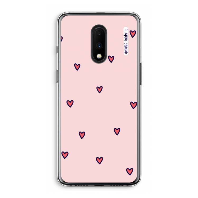 Hartjes: OnePlus 7 Transparant Hoesje
