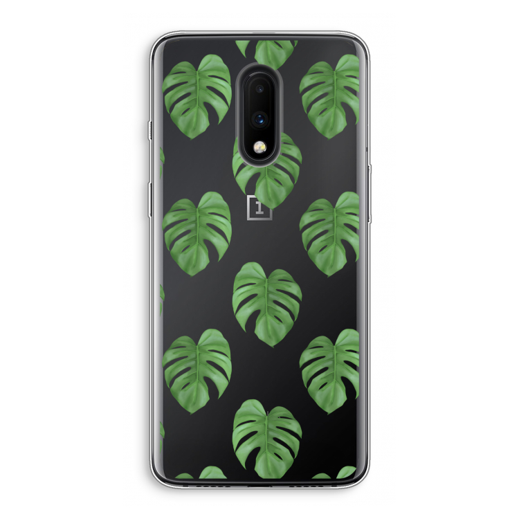 Monstera leaves: OnePlus 7 Transparant Hoesje