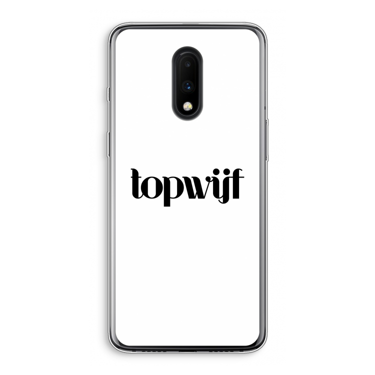 Topwijf Wit: OnePlus 7 Transparant Hoesje