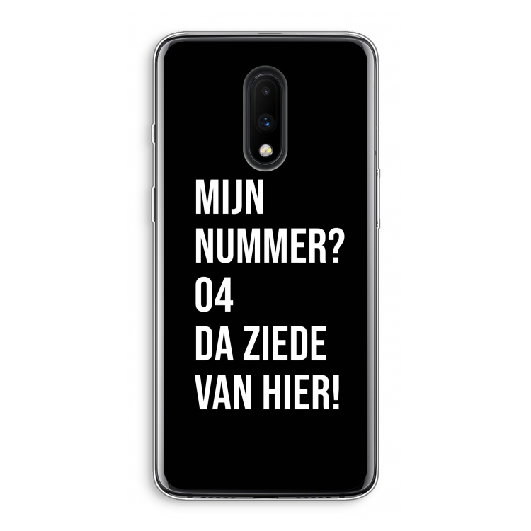 Da ziede van hier - Zwart: OnePlus 7 Transparant Hoesje