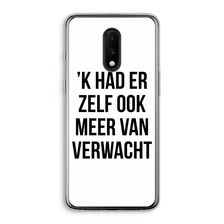 Meer verwacht: OnePlus 7 Transparant Hoesje