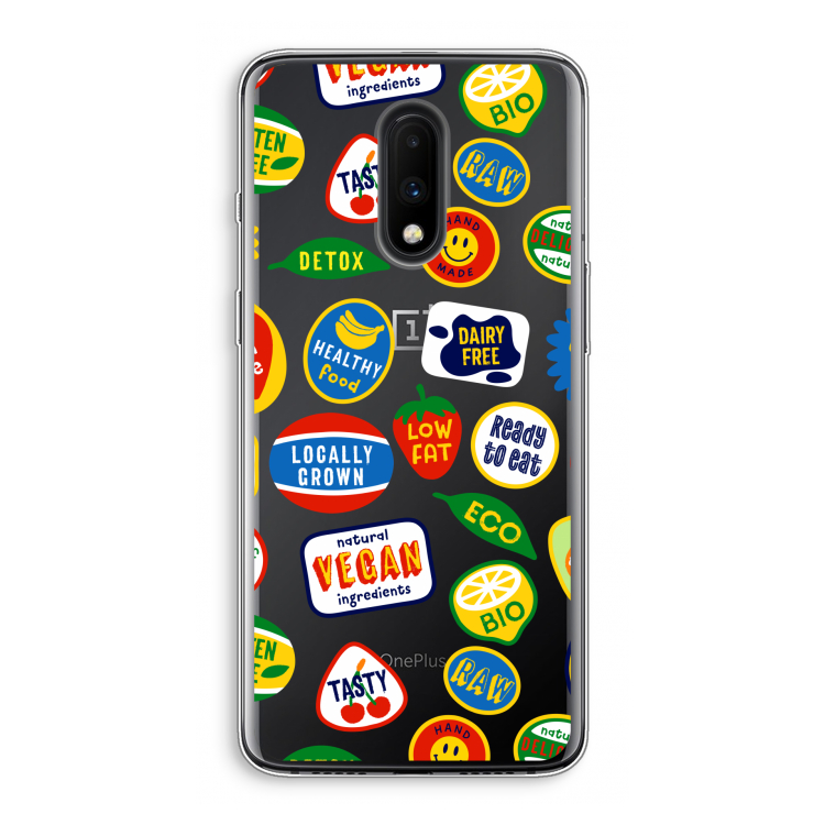 Fruitsticker: OnePlus 7 Transparant Hoesje