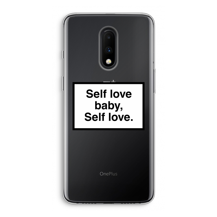 Self love: OnePlus 7 Transparant Hoesje