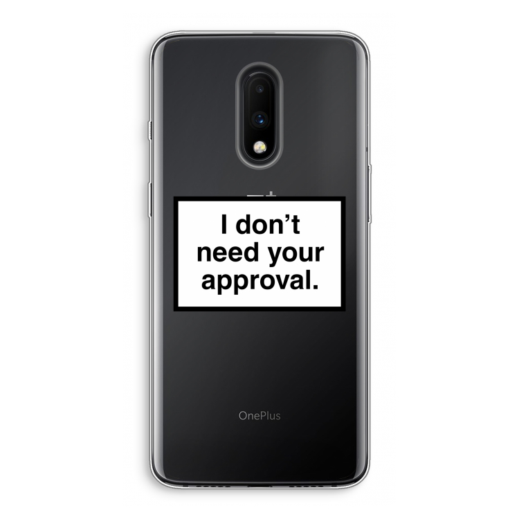 Don't need approval: OnePlus 7 Transparant Hoesje