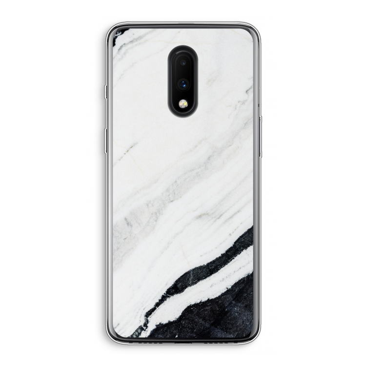 Elegante marmer: OnePlus 7 Transparant Hoesje